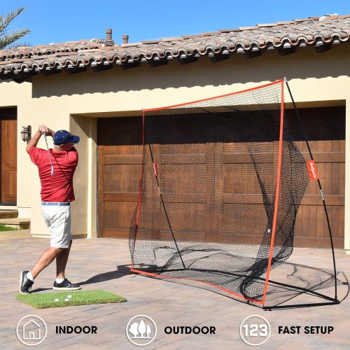  GoSports Golf Practice Hitting Net | Choose Between Huge 10 x 7 or 7 x 7 Nets | Personal Driving Range for Indoor or Outdoor Use | Designed by Golfers for Golfers