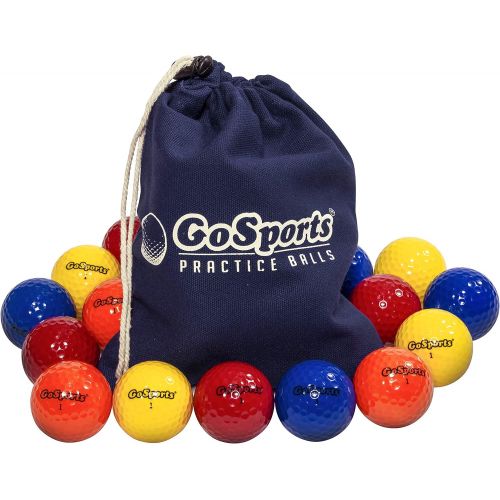  GoSports All Purpose Golf Balls for Play or Practice | Choose 16 or 32 Packs with Tote Bag