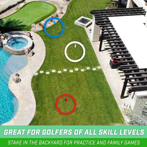  GoSports Golf Flags 3 Pack | Great for Practice and Backyard Family Golf Games