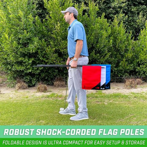  GoSports Golf Flags 3 Pack | Great for Practice and Backyard Family Golf Games