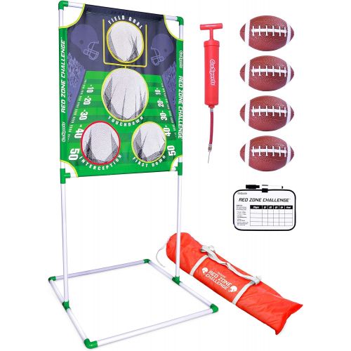  GoSports Football & Baseball Backyard Toss Games | Choose Football Red Zone Challenge or Baseball Pro Pitch Challenge | Targets Include Balls, Scoreboard and Carrying Case