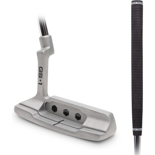  GoSports GS1 Tour Golf Putter ? 34” Right-Handed Blade Putter with Milled Face, Choose Oversized Fat Grip or Pistol Grip