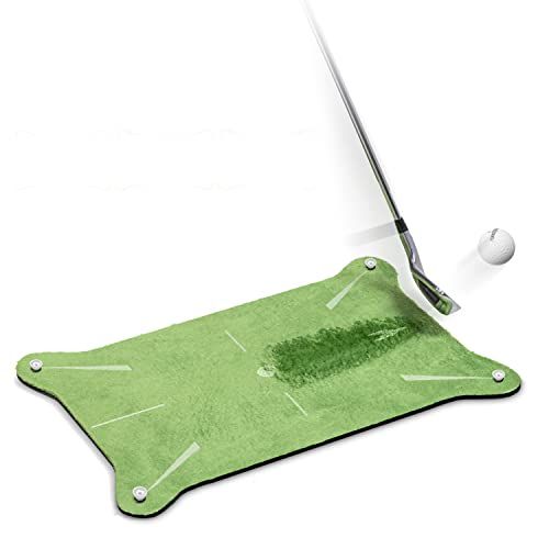  GoSports SWINGSPOT Outdoor Golf Swing Impact Training Mat - Shows Club Path at Impact to Detect and Fix Slices, Hooks and More