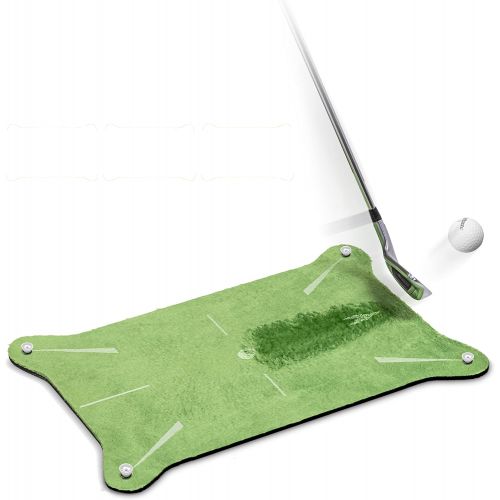  GoSports SWINGSPOT Outdoor Golf Swing Impact Training Mat - Shows Club Path at Impact to Detect and Fix Slices, Hooks and More