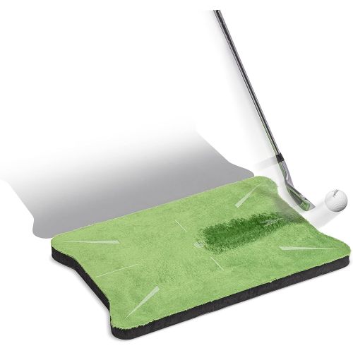  GoSports Swing Spot Golf Swing Impact Training Mat, Shows Club Path at Impact to Detect and Fix Slices, Hooks and More - Choose Indoor or Outdoor