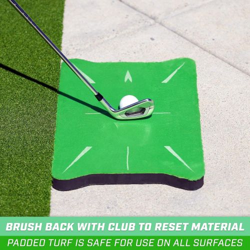  GoSports Swing Spot Golf Swing Impact Training Mat, Shows Club Path at Impact to Detect and Fix Slices, Hooks and More - Choose Indoor or Outdoor