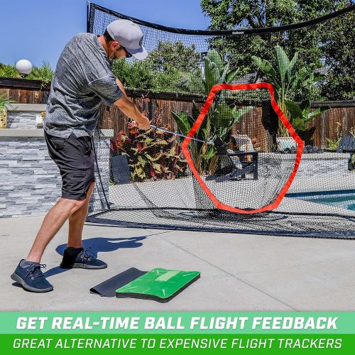  GoSports Swing Spot Golf Swing Impact Training Mat, Shows Club Path at Impact to Detect and Fix Slices, Hooks and More - Choose Indoor or Outdoor