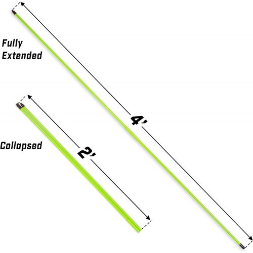  GoSports Golf Alignment Training Sticks 3 Pack - Golf Alignment Aid Practice Rods, Green