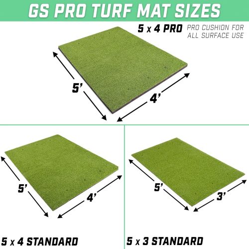  GoSports Golf Hitting Mats - Artificial Turf Mat for Indoor/Outdoor Practice, Choose Your Size - Includes 3 Rubber Tees