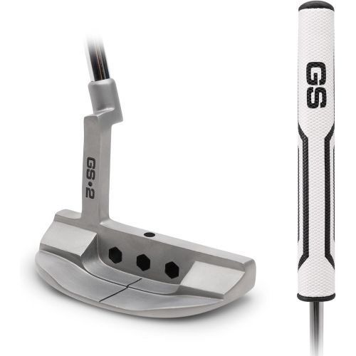  GoSports GS2 Tour Golf Putter ? 34” Right-Handed Mallet Putter with Milled Face, Choose Oversized Fat Grip or Pistol Grip