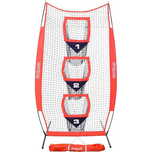  GoSports 8’ x 4’ Football Training Vertical Target Net, Improve QB Throwing Accuracy ? Includes Foldable Bow Frame and Portable Carry Case