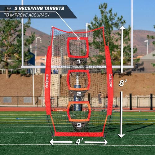  GoSports 8’ x 4’ Football Training Vertical Target Net, Improve QB Throwing Accuracy ? Includes Foldable Bow Frame and Portable Carry Case