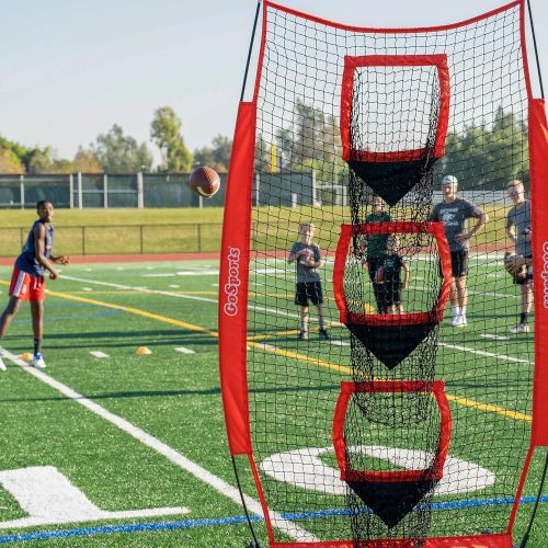  GoSports 8’ x 4’ Football Training Vertical Target Net, Improve QB Throwing Accuracy ? Includes Foldable Bow Frame and Portable Carry Case