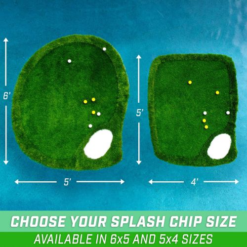  GoSports Splash Chip Pro Floating Golf Green with 24 Foam Balls and Hitting Mat - Choose Your Size