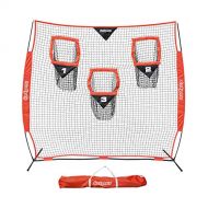 GoSports Football Trainer Throwing Net Choose Between 8 x 8 or 6 x 6 Nets Improve QB Throwing Accuracy - Includes Foldable Bow Frame and Portable Carry Case