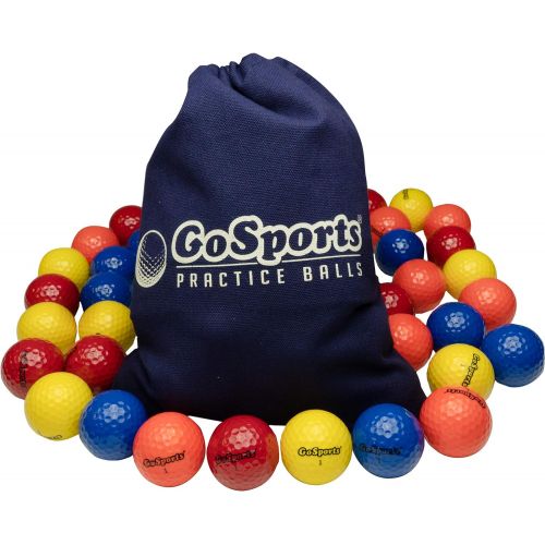  GoSports All Purpose Golf Balls for Play or Practice - Choose 16 or 32 Packs with Tote Bag