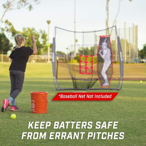  GoSports Baseball & Softball Pitching Kit - Practice Accuracy Training with Strike Zone & Xtraman Dummy Batter