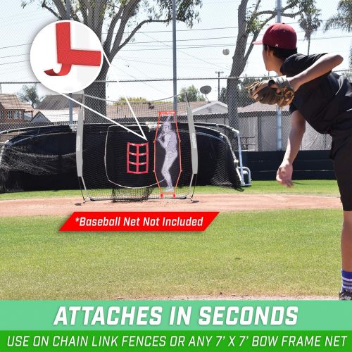  GoSports Baseball & Softball Pitching Kit - Practice Accuracy Training with Strike Zone & Xtraman Dummy Batter
