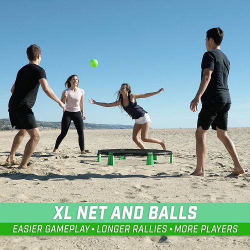  GoSports Slammo XL Game Set | Huge 48 Net | Great for Beginners, Younger Players or Group Play, Green
