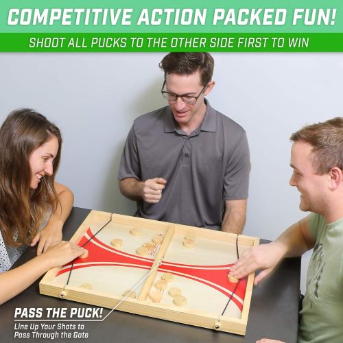  GoSports Pass The Puck Game Set | Rapid-Shot Tabletop Board Game - Fun for Kids & Adults