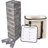 GoSports Large Toppling Tower with Bonus Rules - Starts at 1.5 and Grows to Over 3 -Made from Premium Pine Blocks