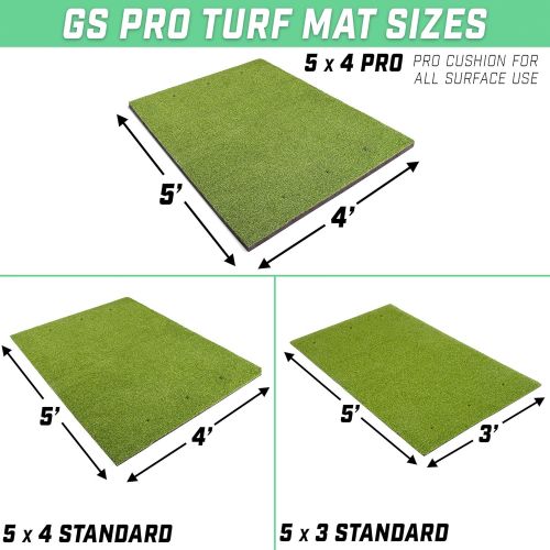  [무료배송]고스포츠 골프 실내 실외 히팅 매트 GoSports Golf Hitting Mats - Artificial Turf Mat for Indoor/Outdoor Practice, Choose Your Size - Includes 3 Rubber Tees