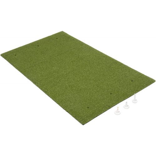  [아마존베스트]GoSports Golf Hitting Mats - Artificial Turf Mat for Indoor/Outdoor Practice - Choose Your Size - Includes 3 Rubber Tees