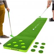 [아마존베스트]GoSports Battleputt Golf Putting Game, 2-on-2 Pong Style Play with 11’ Putting Green, 2 Putters and 2 Golf Balls