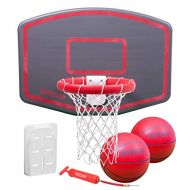 GoSports Wall Mounted Basketball Hoop ? Indoor & Outdoor Hoop with Mounting Hardware, Includes 2 Basketballs and Ball Pump