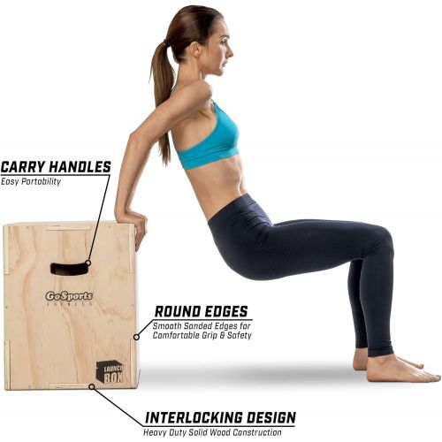  GoSports Fitness Launch Box - 3-in-1 Plyo Jump Box for Exercises of All Skill Levels