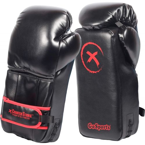  GoSports Counterstrike Training Pads - Revolutionary Gloves for Blocking & Sparing - Great for Boxing, MMA, Karate, Muay Thai and More!, Black