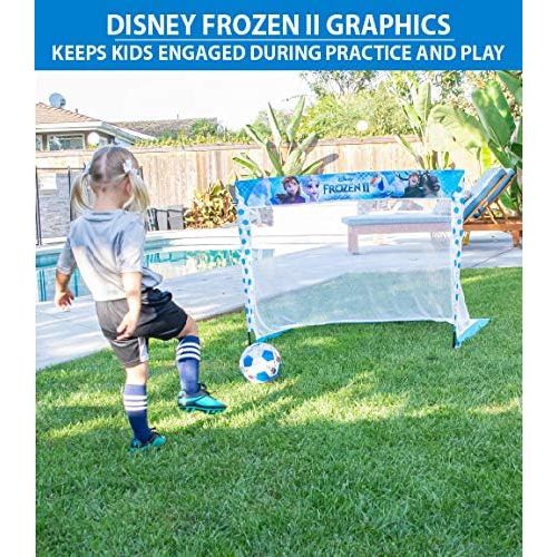  GoSports Disney Soccer Goal Set for Kids - Includes Single 4’ x 3’ Backyard Soccer Goal, Soccer Ball and Sport Cones - Encourage Early Interest in Soccer
