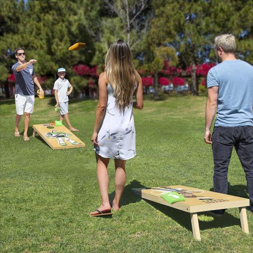  Disney Cornhole Set by GoSports - Regulation and Travel Size - Choose Between Mickey and Minnie and Toy Story