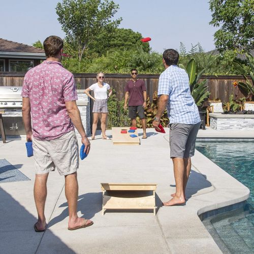  GoSports Tournament Edition Regulation Cornhole Game Set - 4’ x 2’ Wood Boards with 8 Dual Sided (Slide and Stop) Bean Bags, Natural