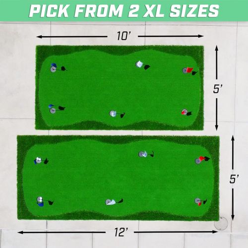  GoSports 10x5 Golf Putting Green for Indoor & Outdoor Putting Practice