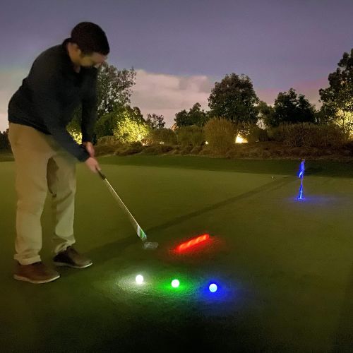  GoSports Light Up LED Golf Balls 12 Pack - Impact Activated with 10 Minute Timer - Includes Red, White, Blue and Green Balls