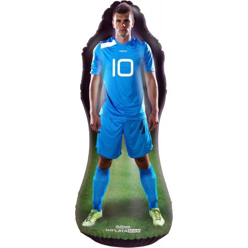  GoSports Inflataman Soccer Defender Training Aid - Weighted Defensive Dummy for Free Kicks, Dribbling and Passing Drills