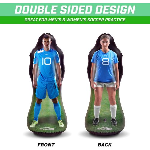  GoSports Inflataman Soccer Defender Training Aid - Weighted Defensive Dummy for Free Kicks, Dribbling and Passing Drills