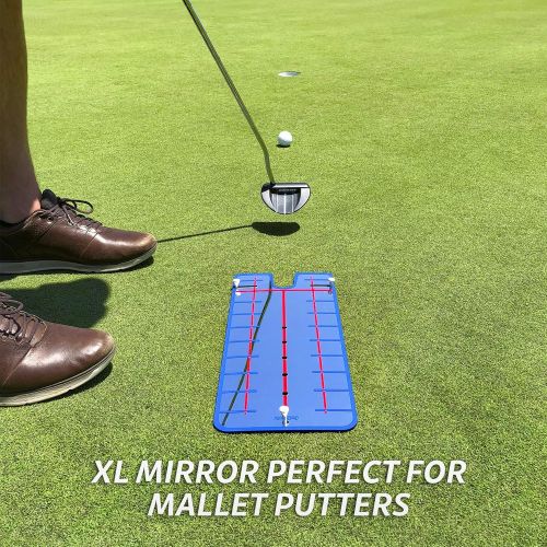  GoSports Golf Putting Alignment Mirror - Improve Your Putting (Choose Between Standard and XL Golf Mirror Training Aids)