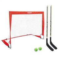 GoSports Street Hockey, Choose Between Street Hockey Goal Set with Sticks, or Street Hockey Sticks (2 Pack)