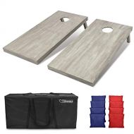 GoSports 4x2 Regulation Size Wooden Cornhole Boards Set - Includes Carrying Case and Over 100 Optional Bean Bag Colors