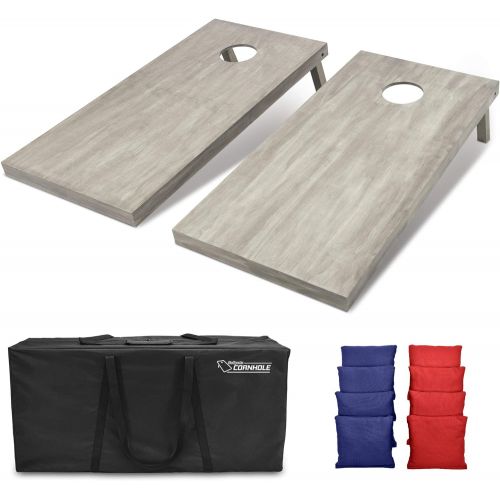  GoSports 4x2 Regulation Size Wooden Cornhole Boards Set - Includes Carrying Case and Over 100 Optional Bean Bag Colors