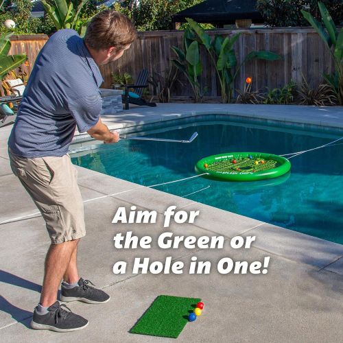  GoSports Splash Chip Floating Golf Game - Includes Chipping Target, 16 Foam Golf Balls, 1 Chipping Mat and Tethering Ropes