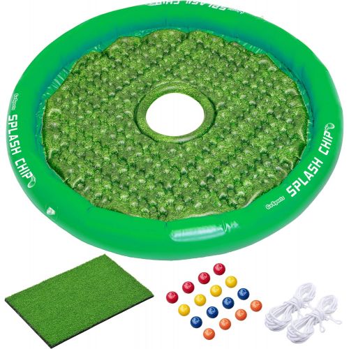  GoSports Splash Chip Floating Golf Game - Includes Chipping Target, 16 Foam Golf Balls, 1 Chipping Mat and Tethering Ropes