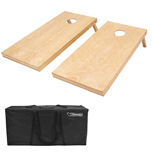  GoSports 4x2 Regulation Size Wooden Cornhole Boards Set - Includes Carrying Case and Over 100 Optional Bean Bag Colors