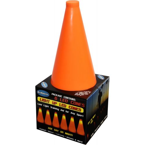  GoSports LED Light Up Sports Cones (6 Pack), 9