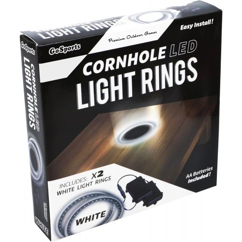  GoSports Cornhole Light Up LED Ring Kit 2pc Set - Compatible with All Cornhole Games (Red, White or Blue)