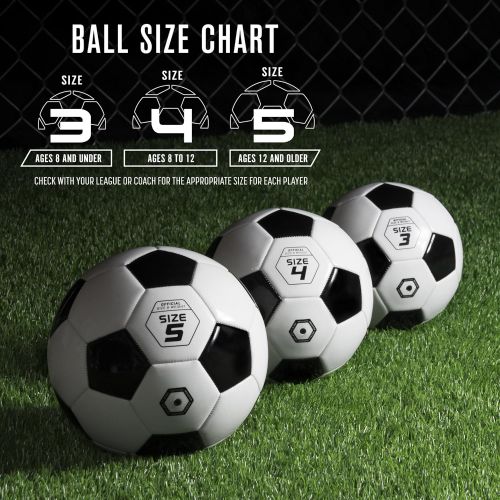  GoSports Classic Soccer Ball with Premium Pump, Available as Single Balls or 6 Packs, Choose Your Size