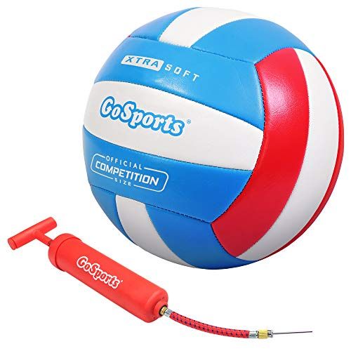  GoSports Soft Touch Recreational Volleyball - Regulation Size for Indoor or Outdoor Play - Includes Ball Pump - Choose Between Single or 6 Pack Visit the GoSports Store