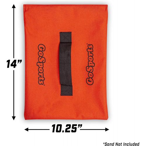  GoSports Sports Net Sand Bags Set of 4 - Weighted Anchors for Baseball Nets, Soccer Goals, Golf Nets, Football Nets, Hockey Nets and More, Orange